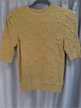 Free People Women’s Textured Short-Sleeve Sweater NWOT